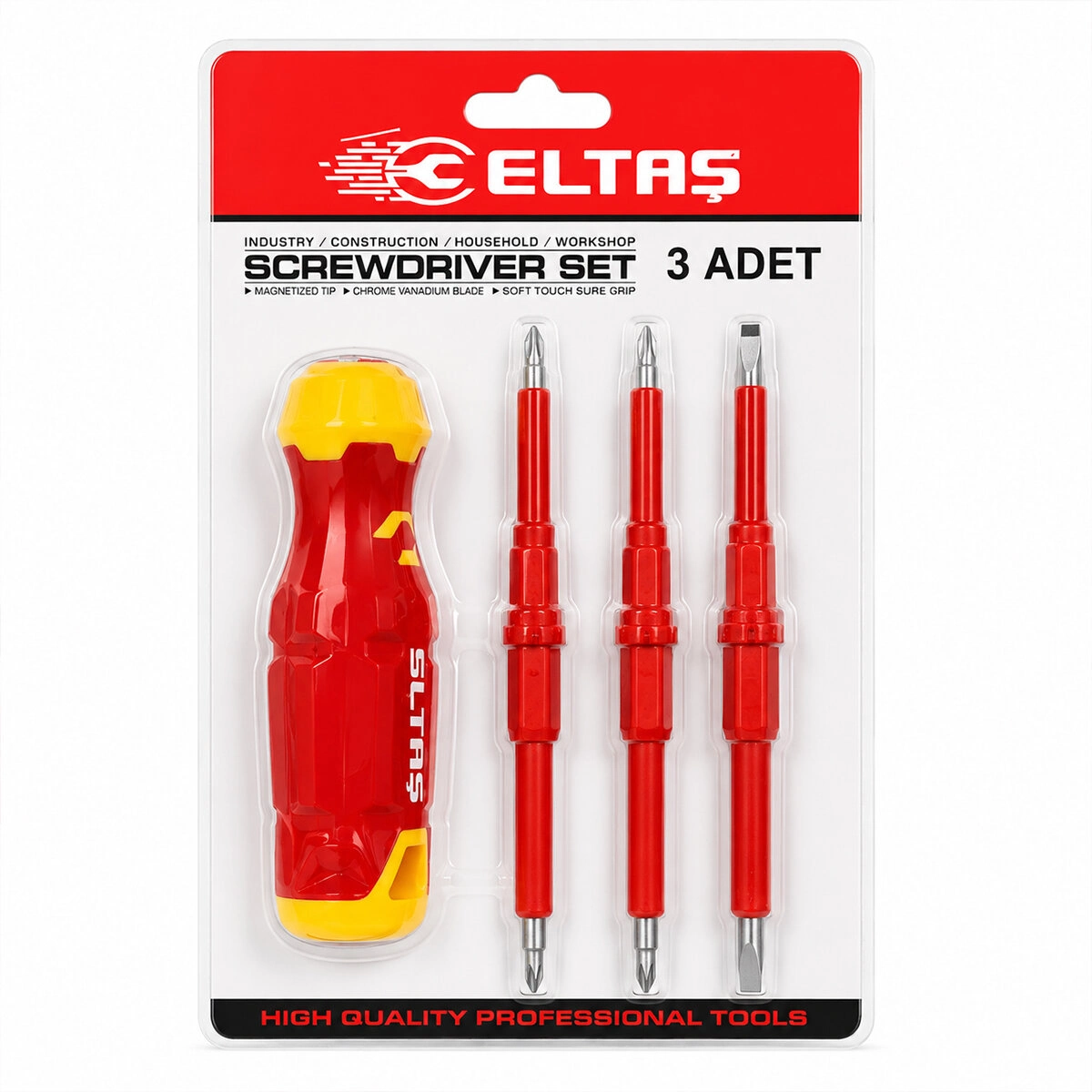 Ergonomik Saplı Elektrikli Tornavida Seti 3 Adet 3-5-6 mm