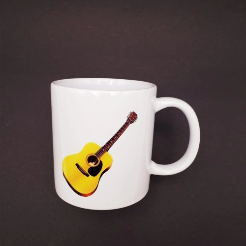 Vintage Gitar Tasarımlı Seramik Kupa 8 cm x 10 cm