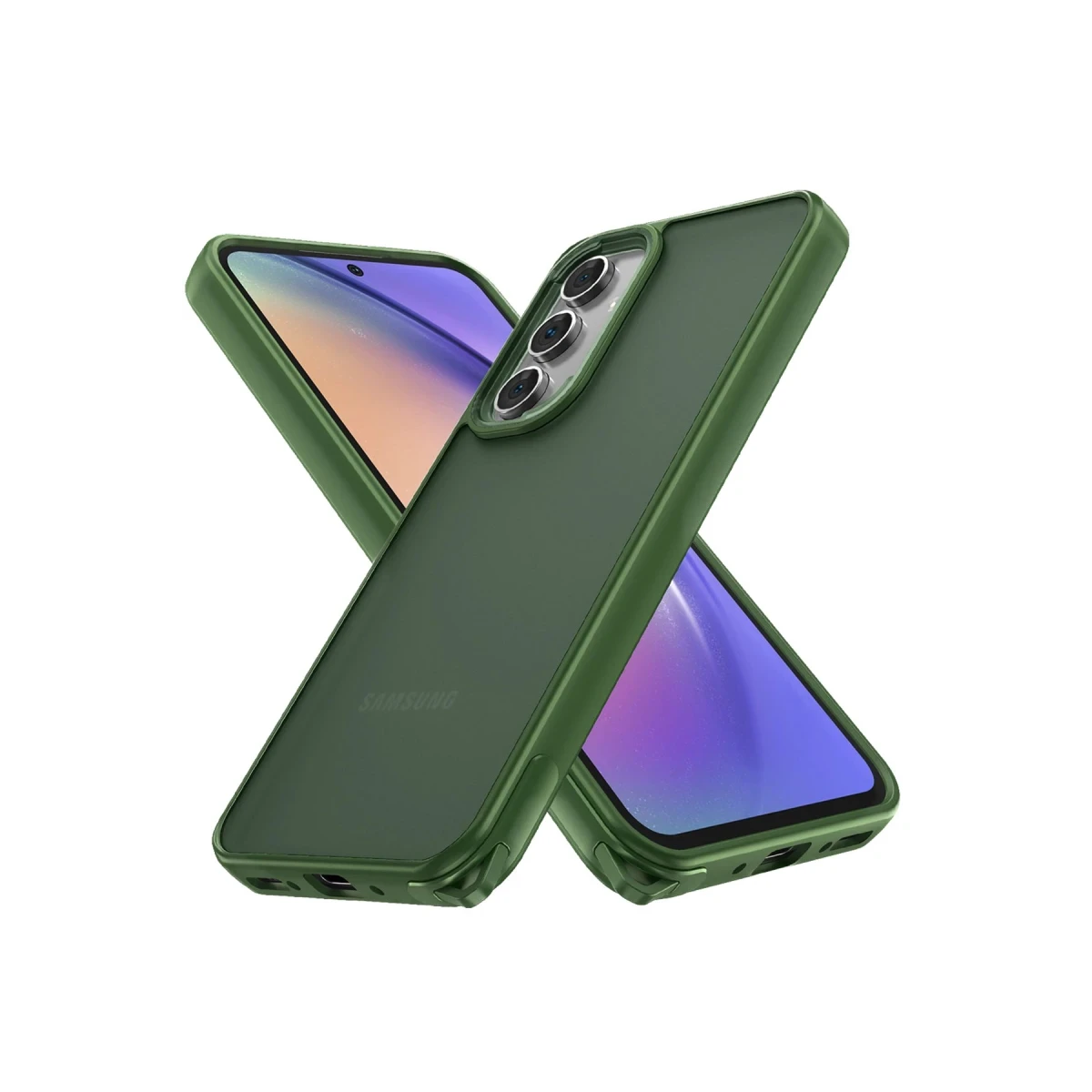 Samsung Galaxy A05S Kılıf Elegant Kapak - Yeşil