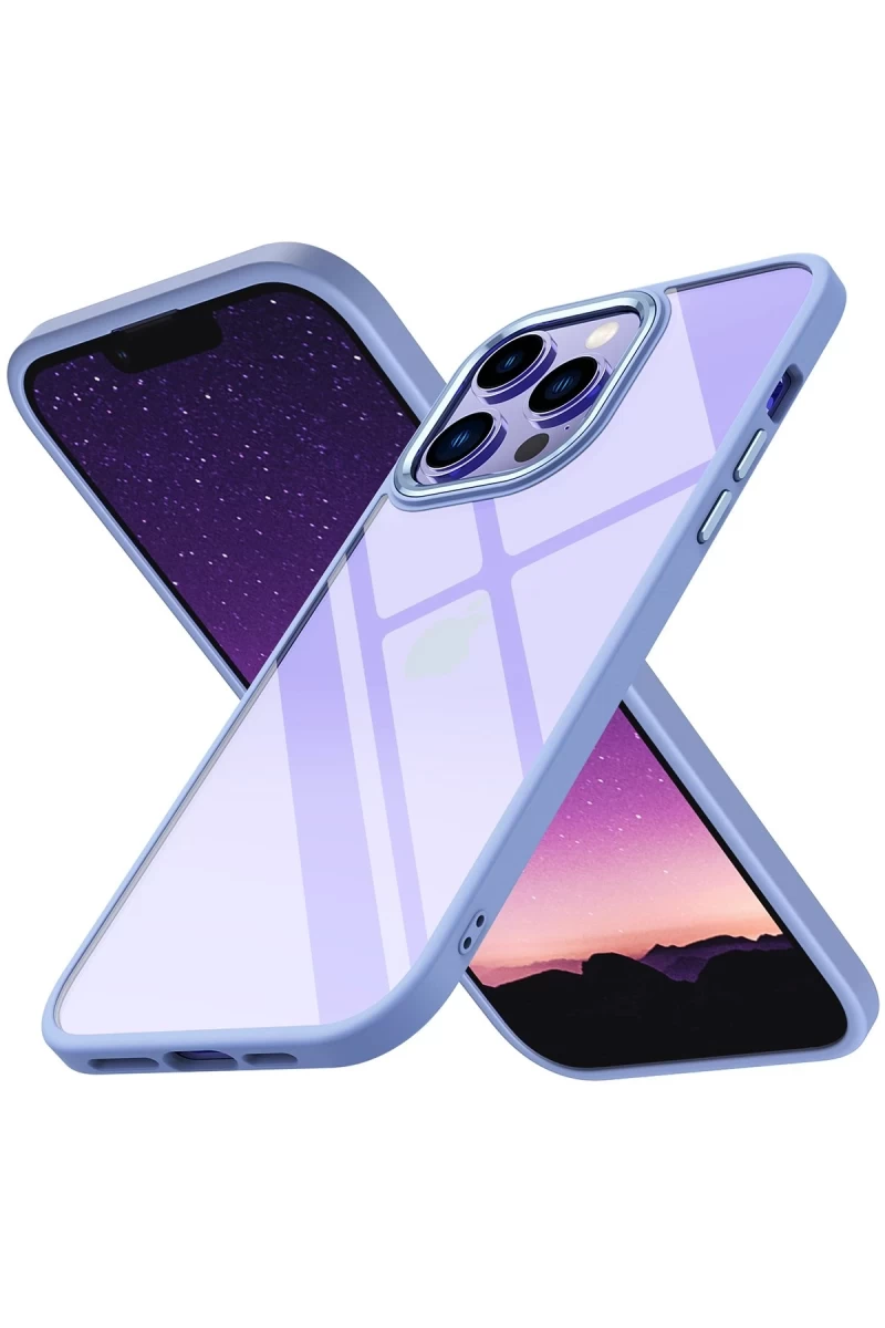 Apple iPhone 14 Pro Max Uyumlu Kılıf Power Silikon - Lila
