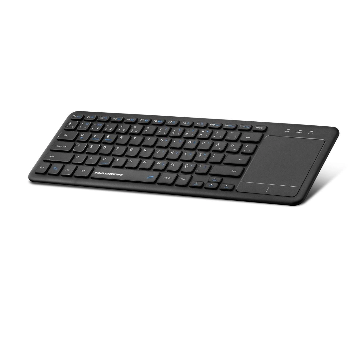 Kablosuz Bluetooth Klavye ve Touch Pad Siyah Q Uyumluluğu