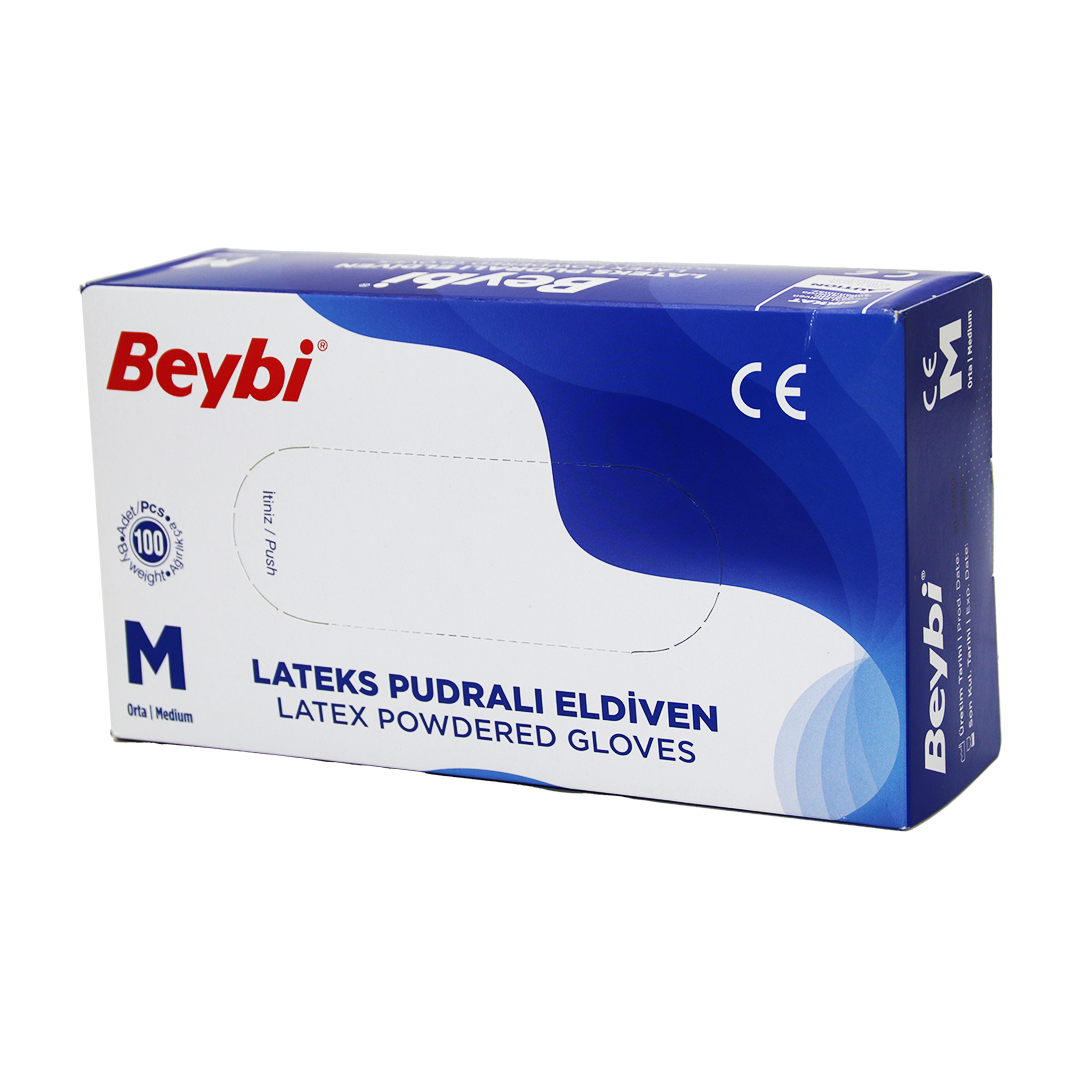 Beybi M Pudralı Muayene Eldiveni 100LÜ
