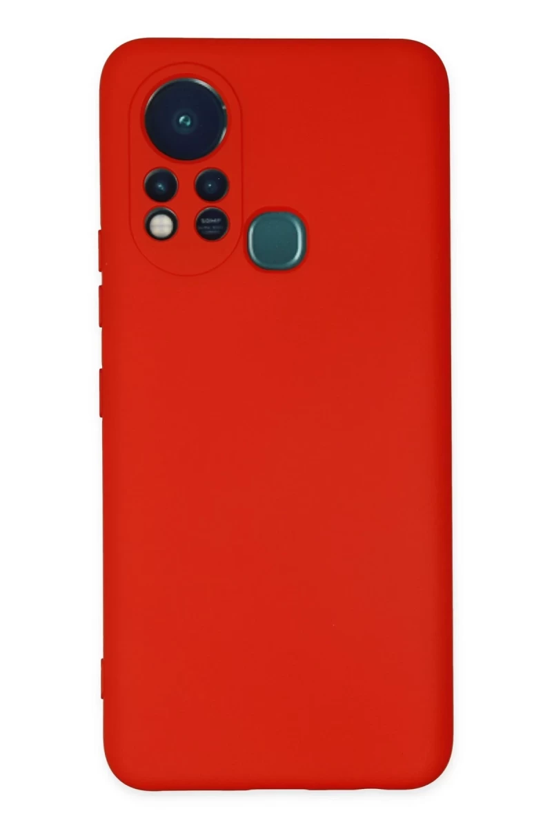 İnfinix Hot 11s Uyumlu Kılıf Nano içi Kadife Silikon - Kırmızı