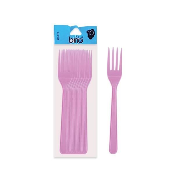 320 Plastik Büyük Renkli Çatal 10lu