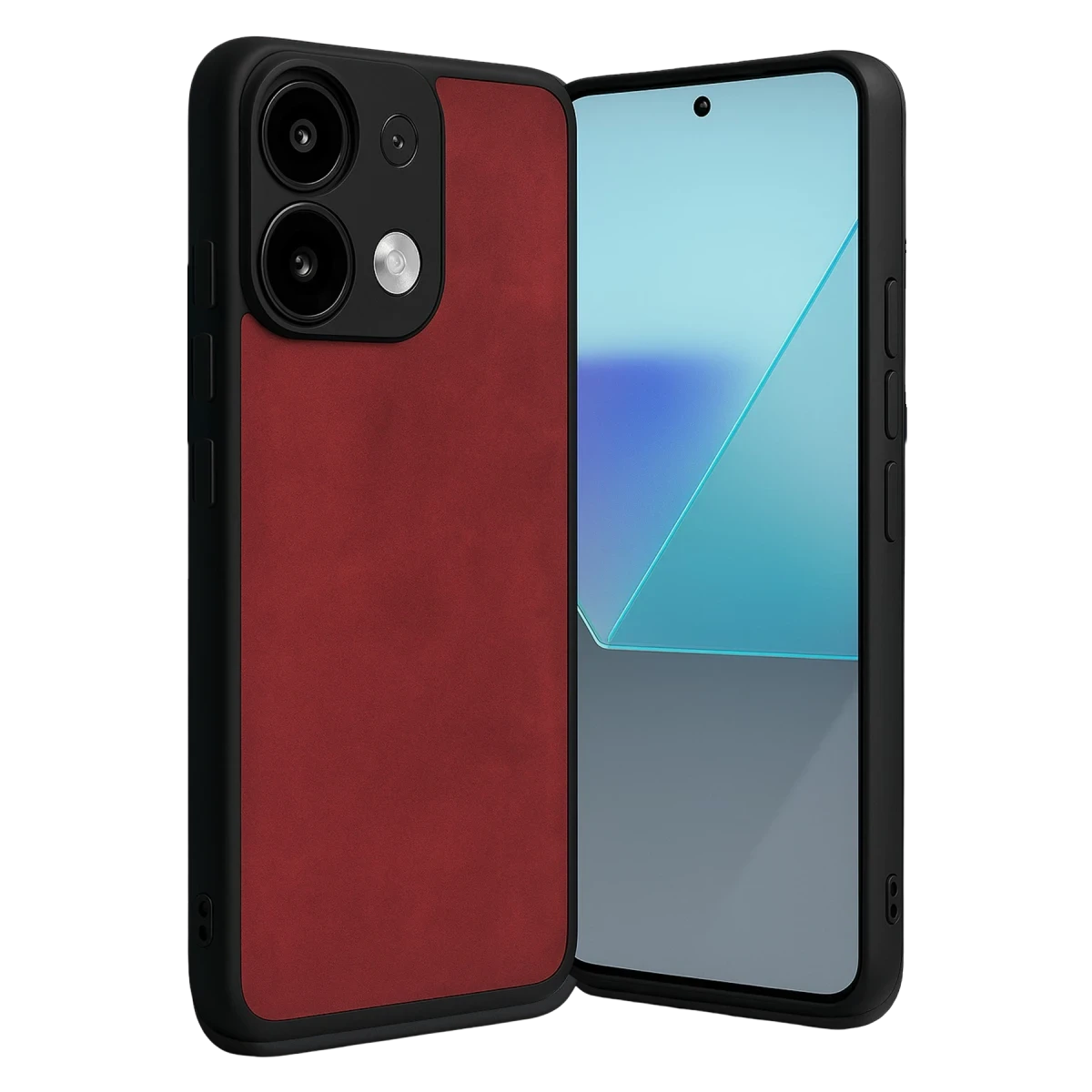 Xiaomi Redmi Note 13 4G Kılıf Aras Deri Kapak - Kırmızı
