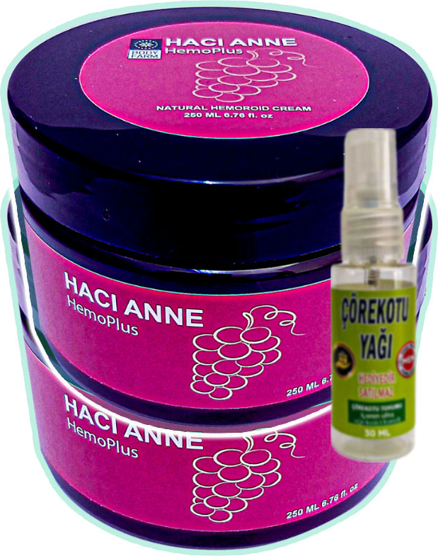 Hemoplus Hacı Anne Bakım Kremi 200 ml x 2 adet + Çörek Otu Yağı 30 ml