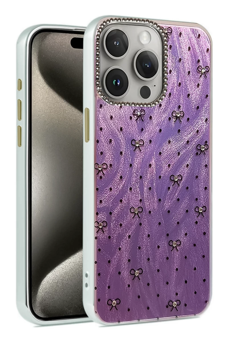 Apple iPhone 14 Pro Uyumlu Kılıf Blade Aynalı Desenli Kapak - Desen 2