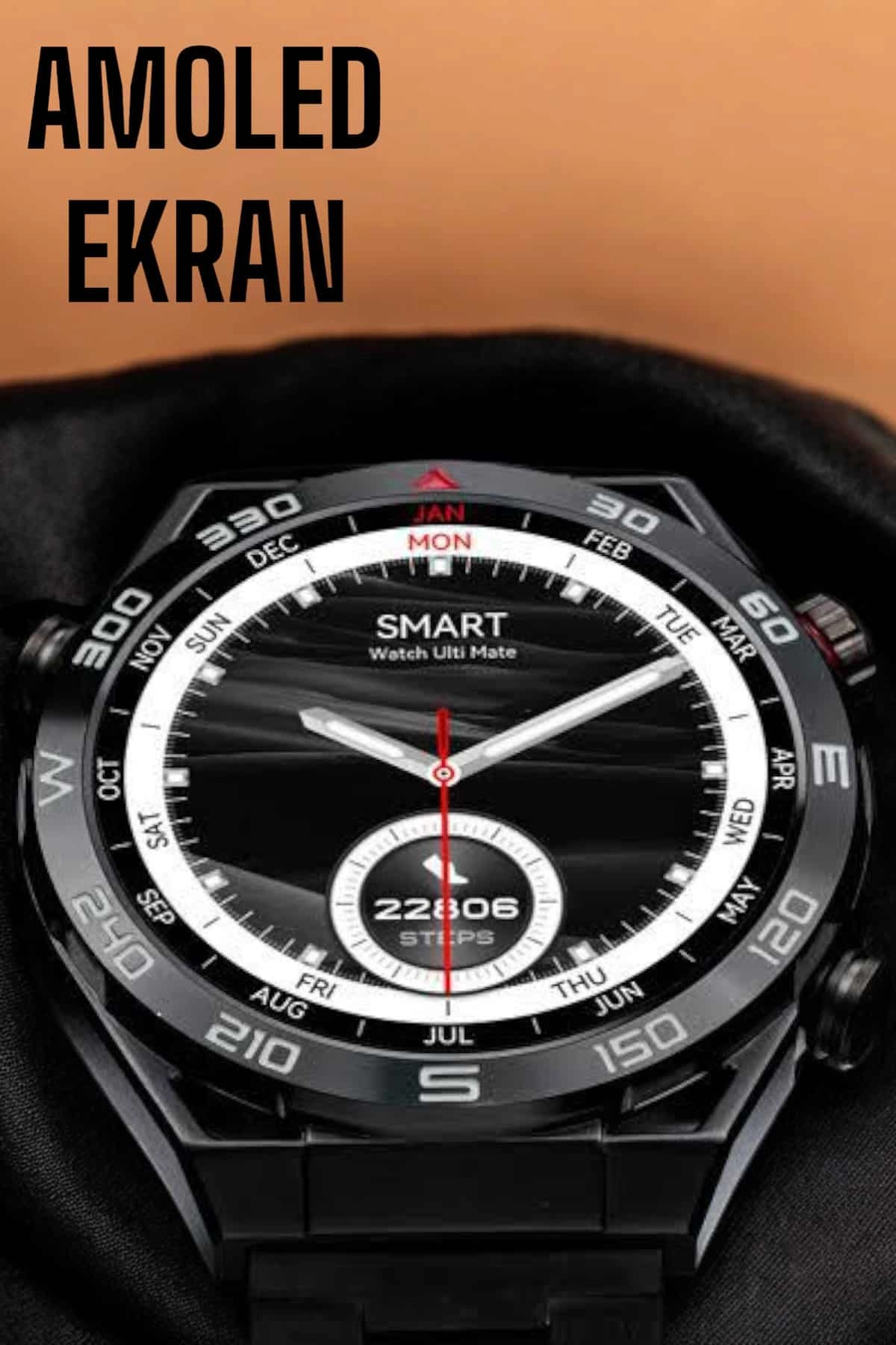 Bluetooth Bağlantılı Akıllı Saat 1.45 inç AMOLED Ekran 2024 Model
