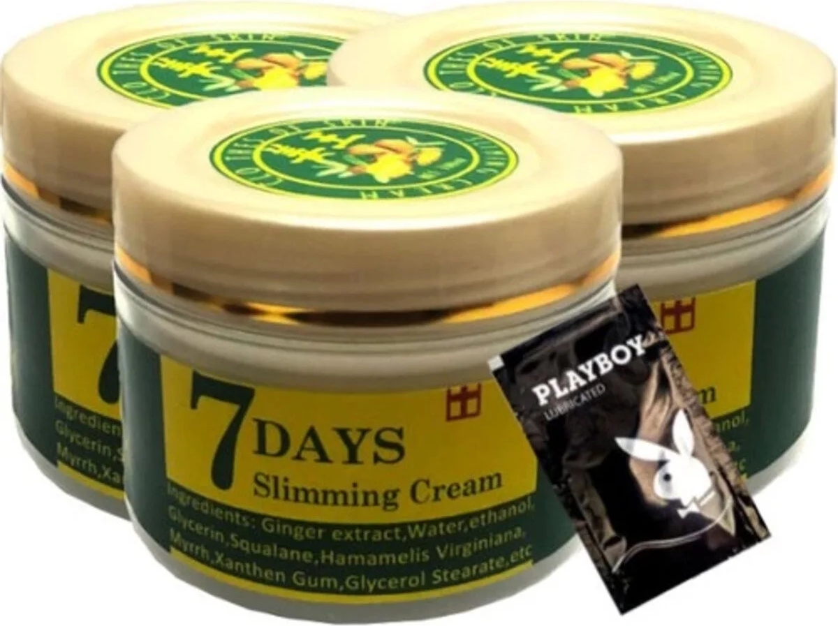 7 Days Ginger 3 Adet Adet Miracle Slimming Cream Kremi 100 ml + 1 Adet Jel Hediyeli