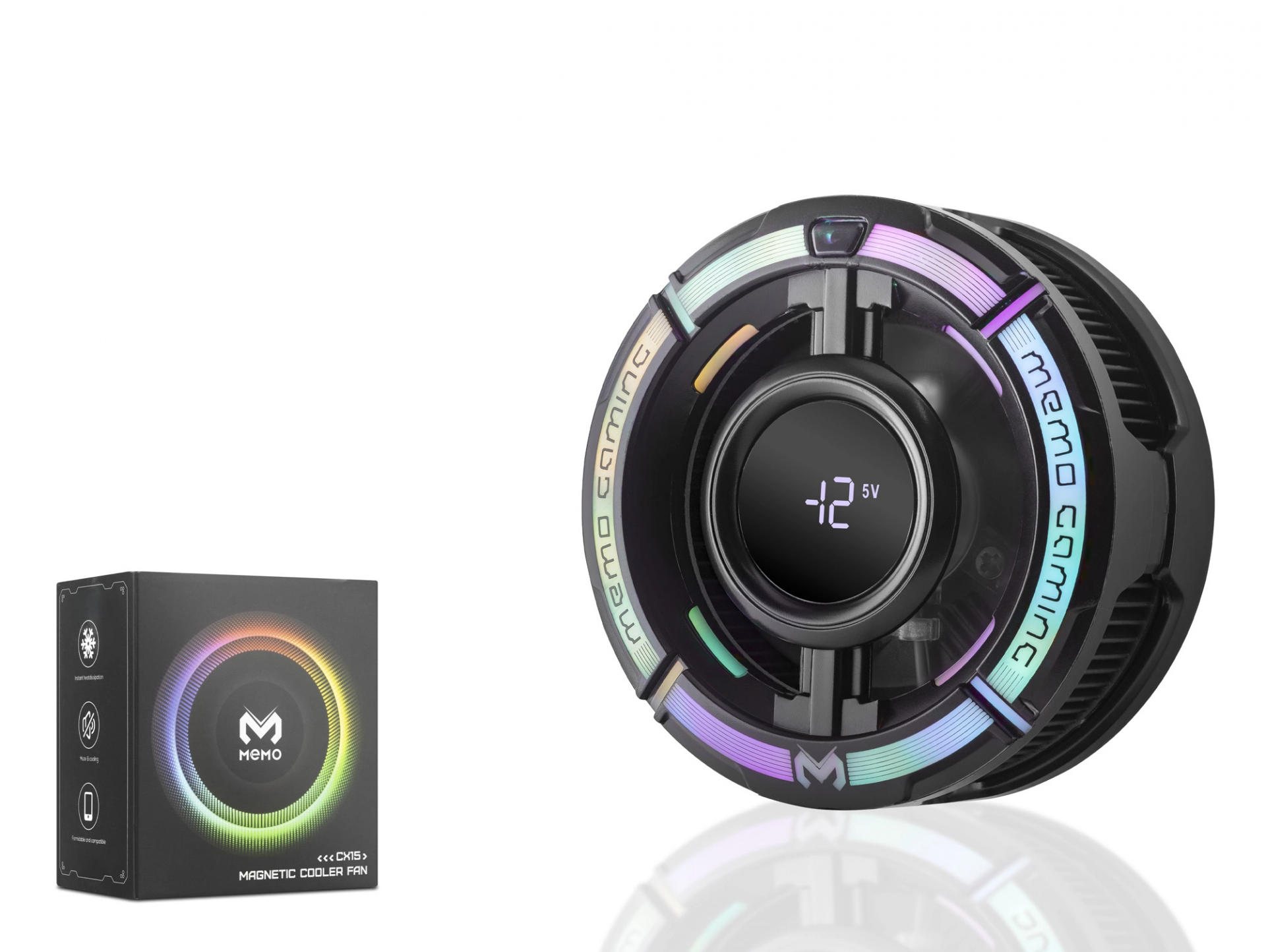 Akıllı Telefon Soğutucu Fan 15W Manyetik RGB Dijital Ekran