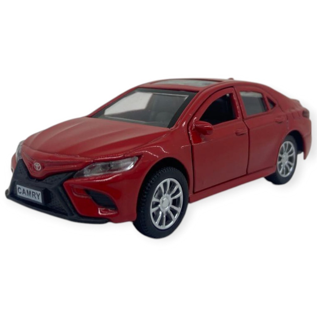 Çek Bırak Kapıları Açılar Sesli  Işıklı Metal Araba - 12 cm - Kırmızı