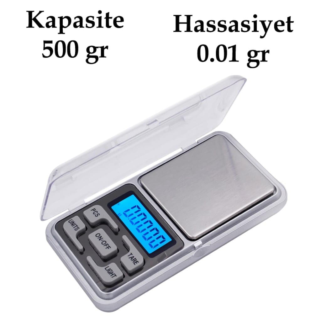 Dijital Hassas Elektronik Kuyumcu Cep Terazisi Tartı 500 gr / 0.1 gr