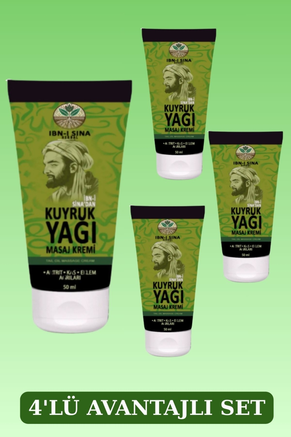 Ibn-I Sina Kuyruk Yağı Masaj Kremi 50ML x 4 Adet