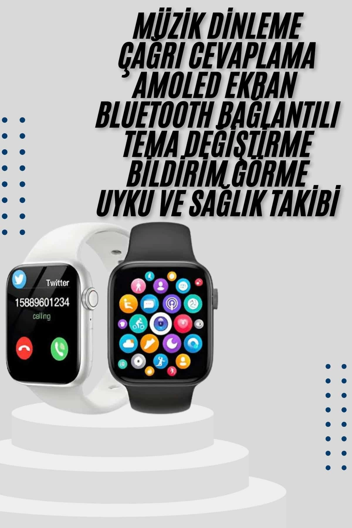 Yeni Nesil Akıllı Saat Android ve iOS Uyumlu Titreşim Modlu