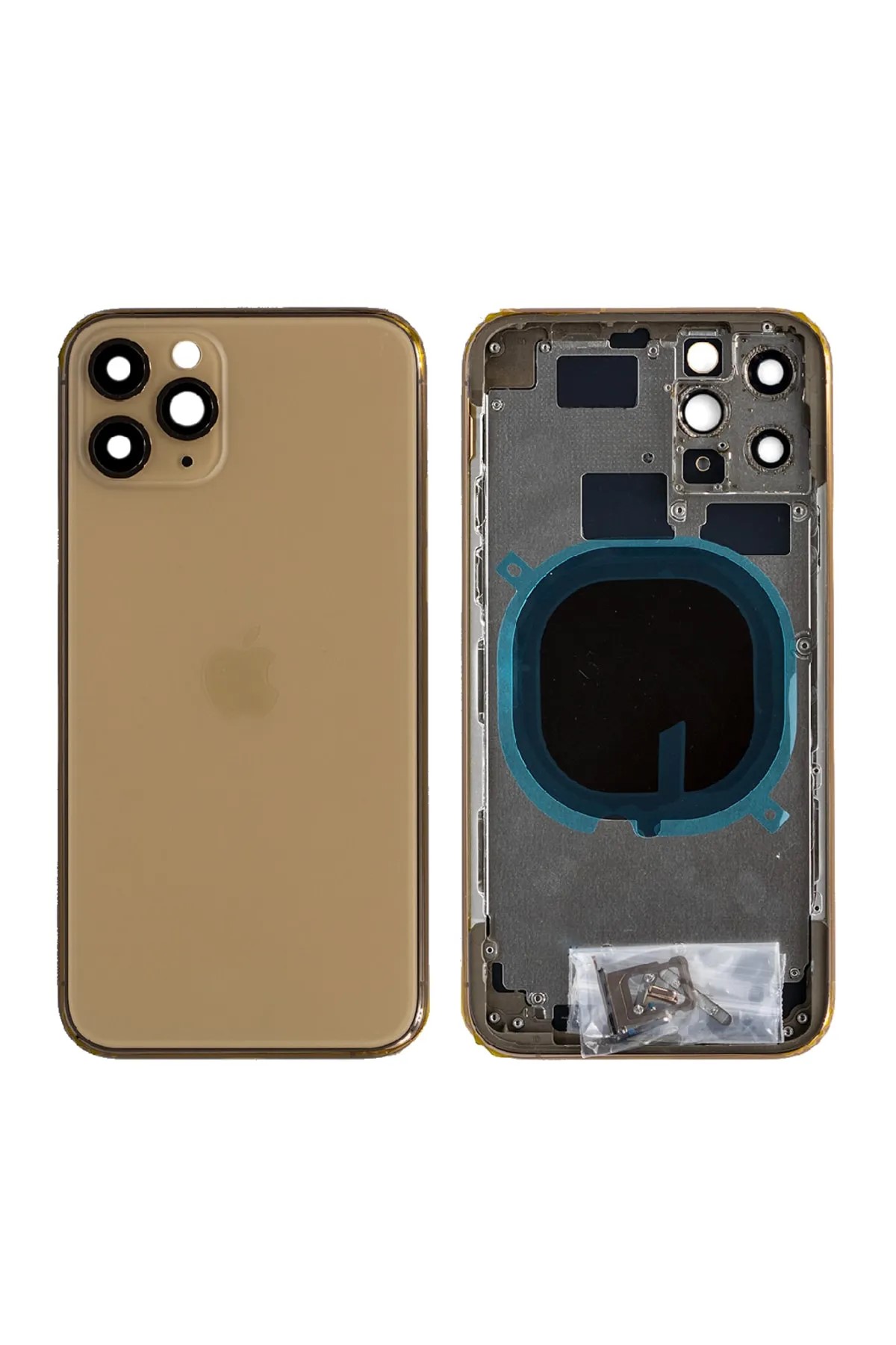 Iphone 11 Pro Uyumlu Boş Kasa + Kapak Gold Altın