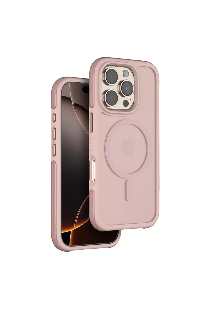 Venco Apple iPhone 16 Pro Max Uyumlu Orbit Magsafe Kapak - Rose Gold