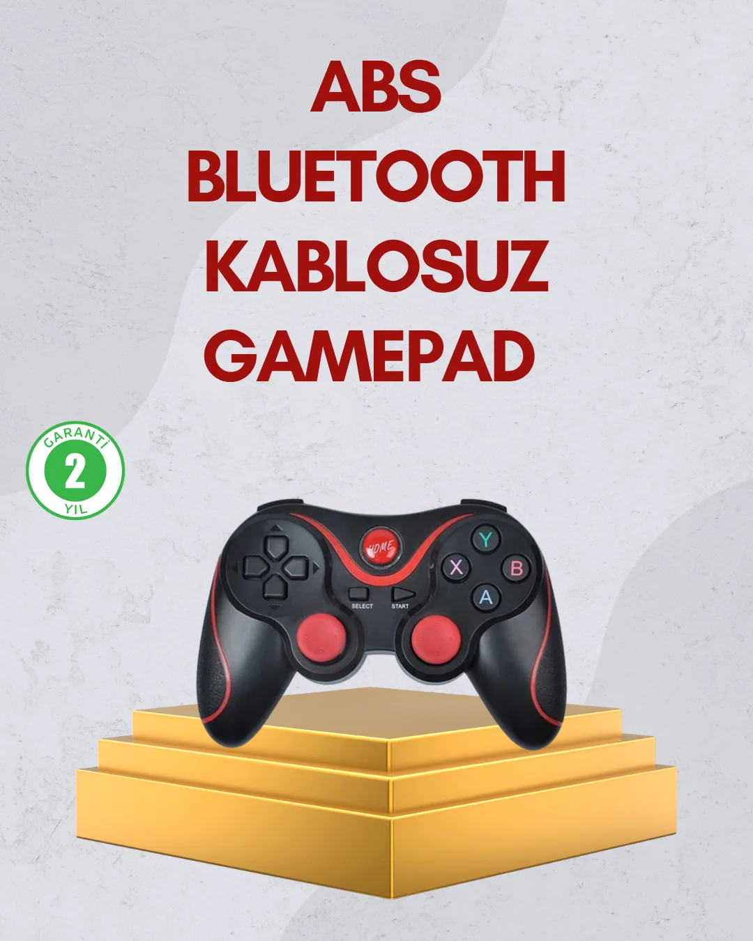 Ergonomik Tasarımlı Kablosuz Bluetooth Gamepad Titreşimli