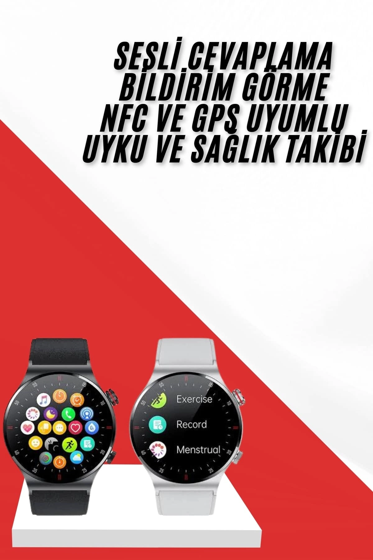 Bluetooth Bağlantılı Çok Fonksiyonlu Akıllı Saat Uzun Pil Ömrü