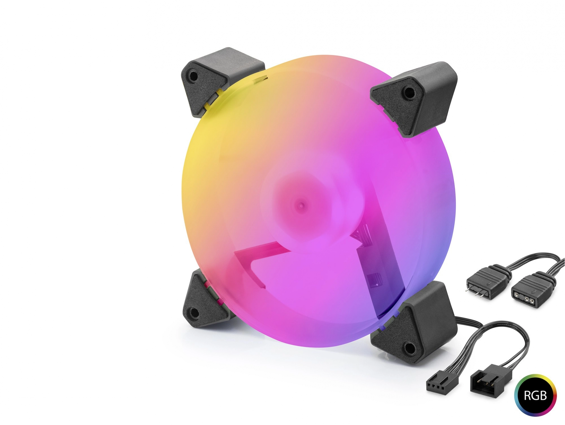 Modern Tasarımlı 12 Cm Kasa Fanı - Beyaz Rgb