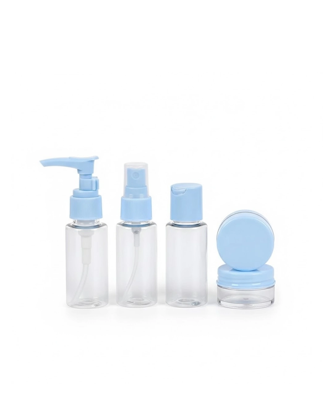 Fonksiyonel 5'li Şeffaf Dolum Şişesi Seti 30 ml Seyahat İçin