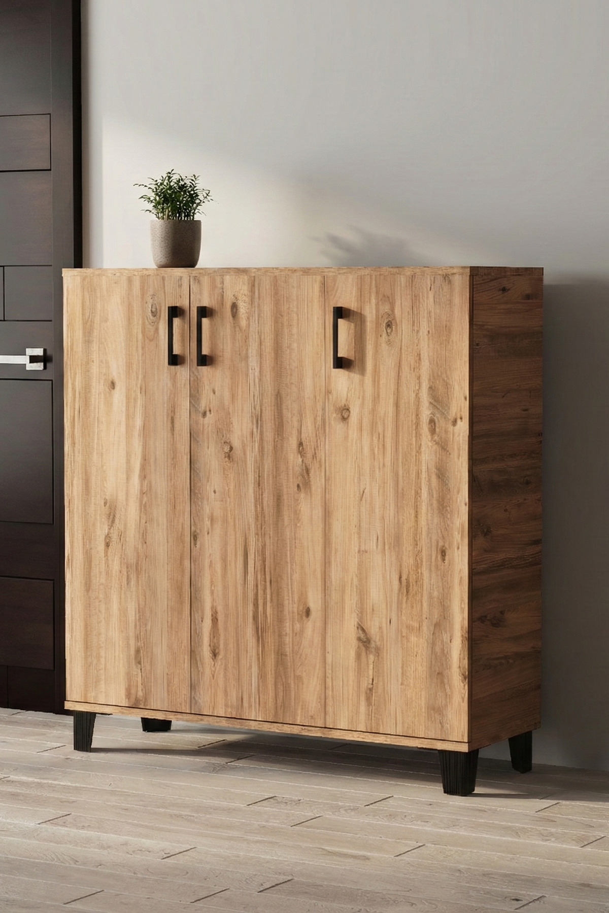 Ayakkabılık Dolabı Kahverengi 105 cm