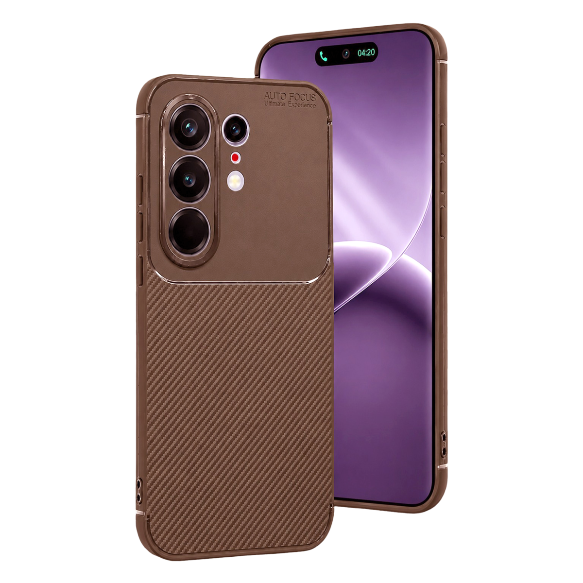 Tecno Camon 50 Pro 5G Auto Focus Karbon Kapak - Kahverengi