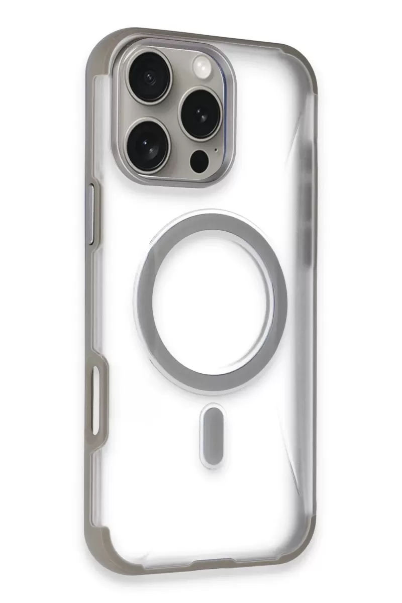 Joko Apple iPhone 16 Pro Max Uyumlu Hilton Magsafe Kapak - Titan Gri
