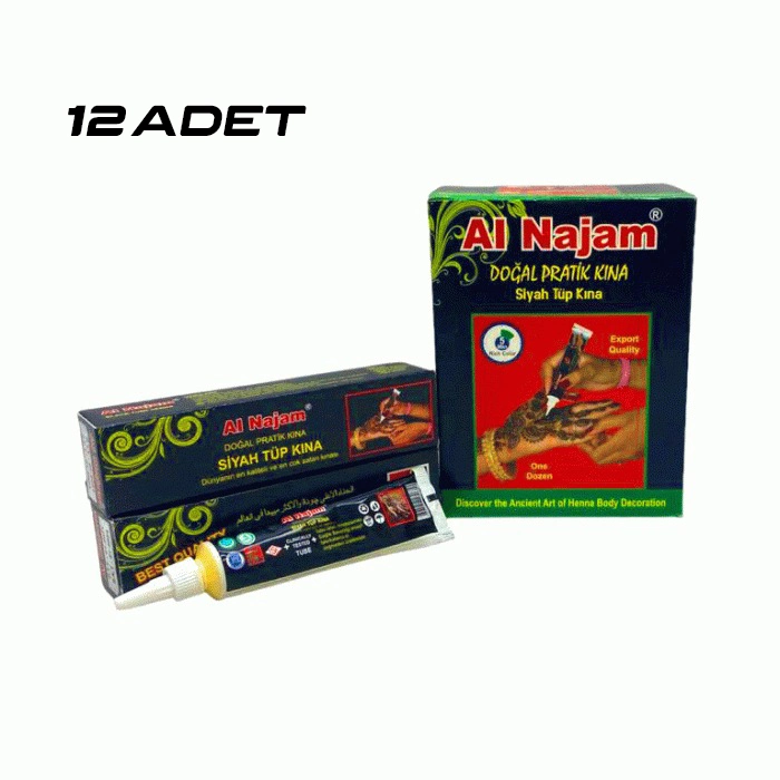 Al Najam Siyah Tüp Kına 30gr 12 Adet Set