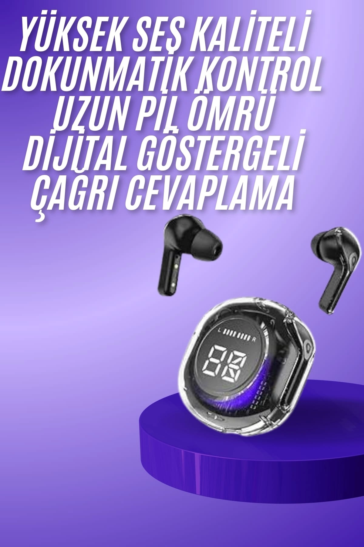 Kablosuz Bluetooth Kulaklık 5.3 Dokunmatik Kontrol ile