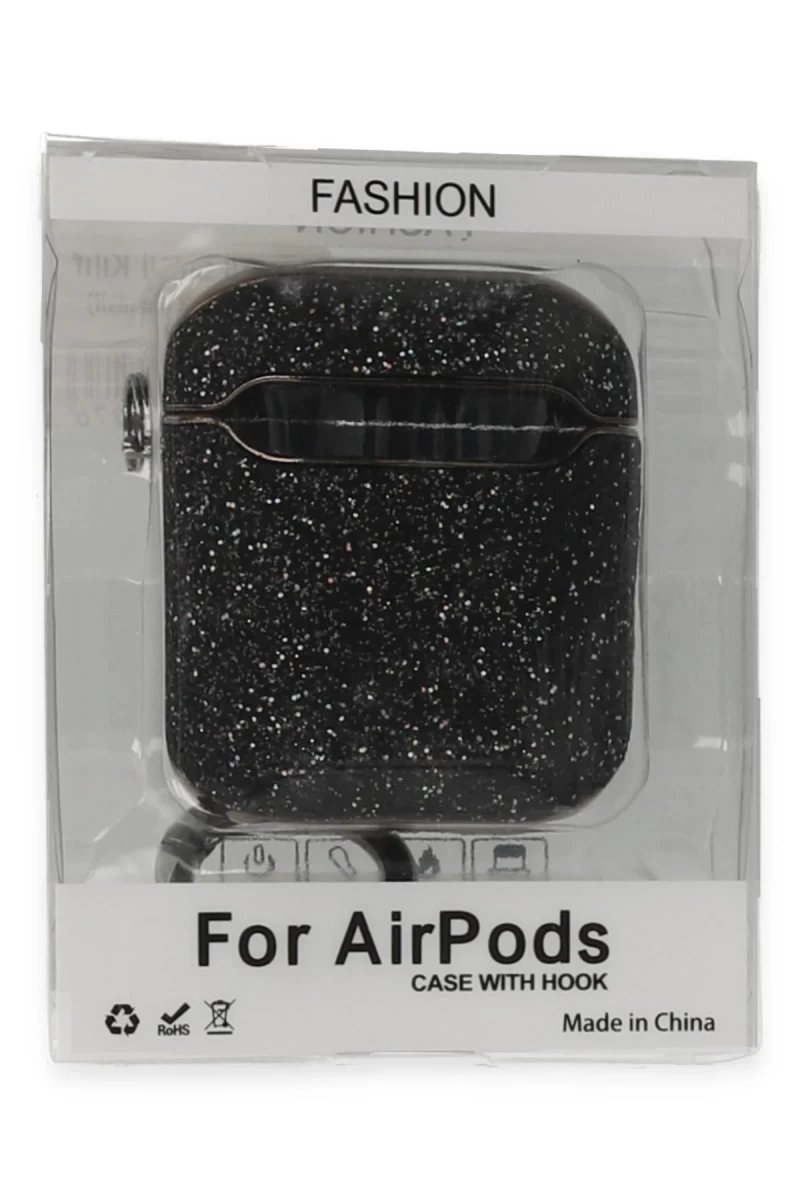 Apple Airpods 2 (2.nesil) Spell Simli Kılıf - Siyah