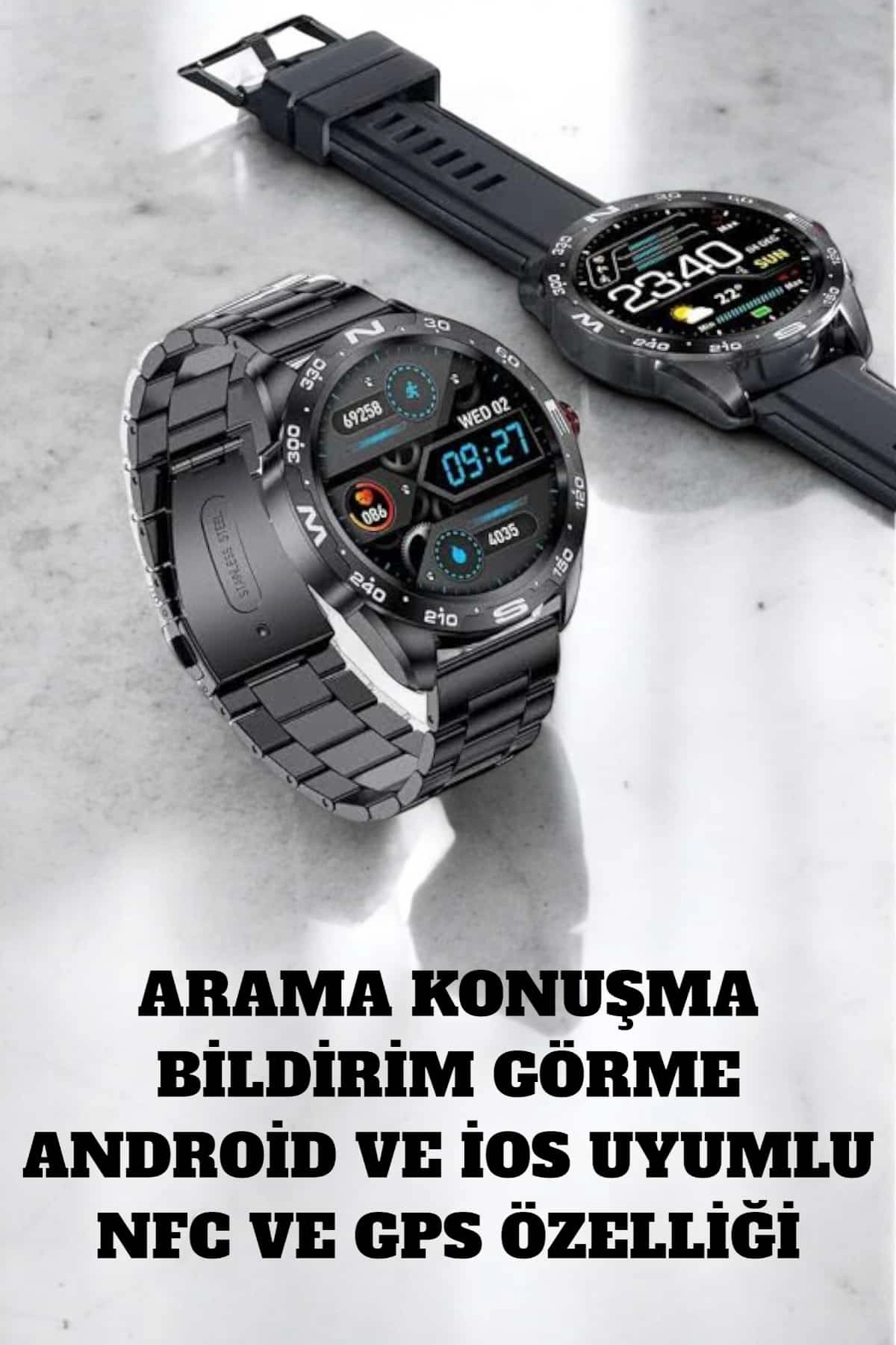 Titreşimli Akıllı Saat 300-400 mAh Siyah Renk