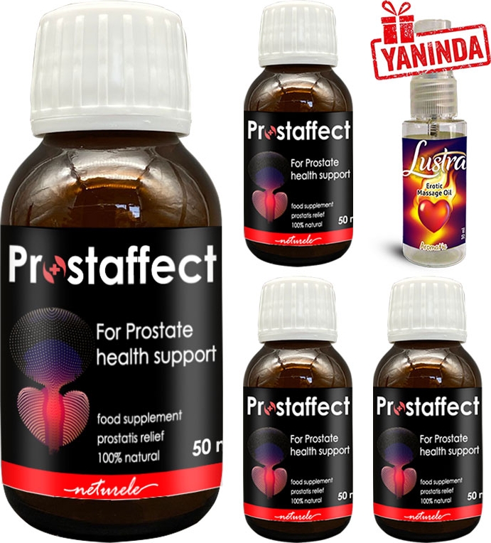 Prostaffect 50 ml Şurup 4 Adet Erkeklerin Özel Durumlarına Içecek Formunda Özel Şurub + Lustra Masaj Yağı