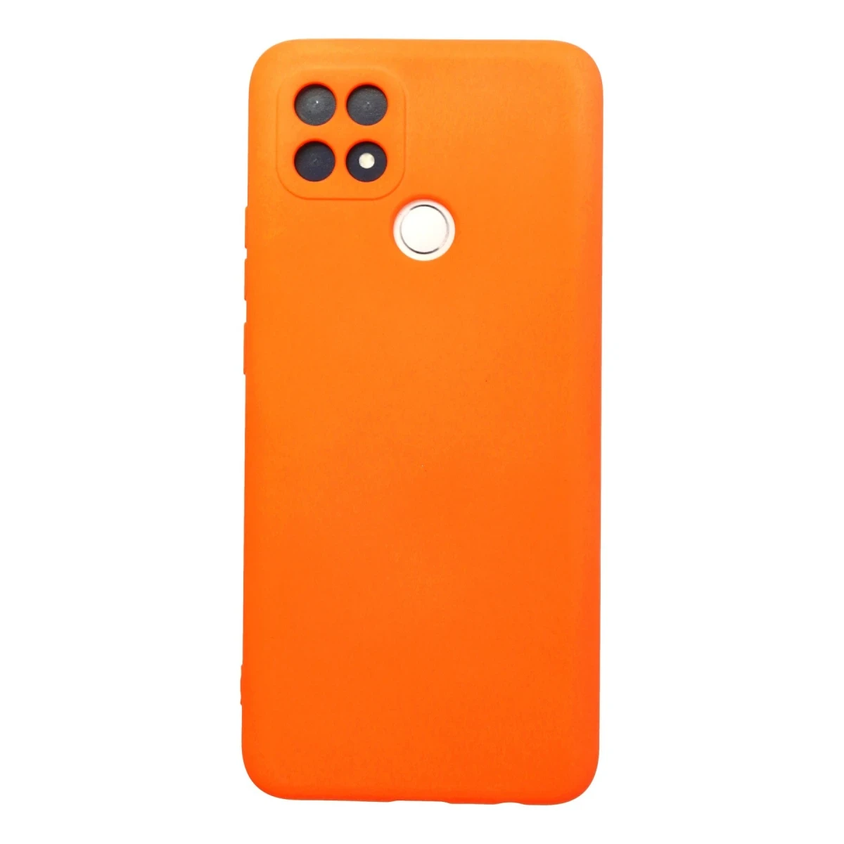Oppo A15 Kılıf Nano içi Kadife Silikon - Turuncu