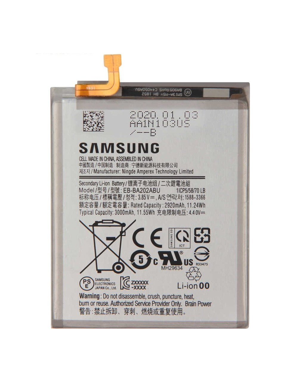 SAMSUNG Galaxy A20E Uyumlu BATARYA  PİL