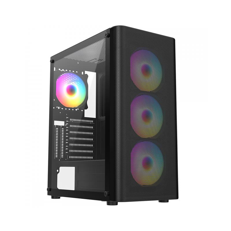 FC-9385G 550W 4X8120MM FAN GAMİNG SİYAH KASA