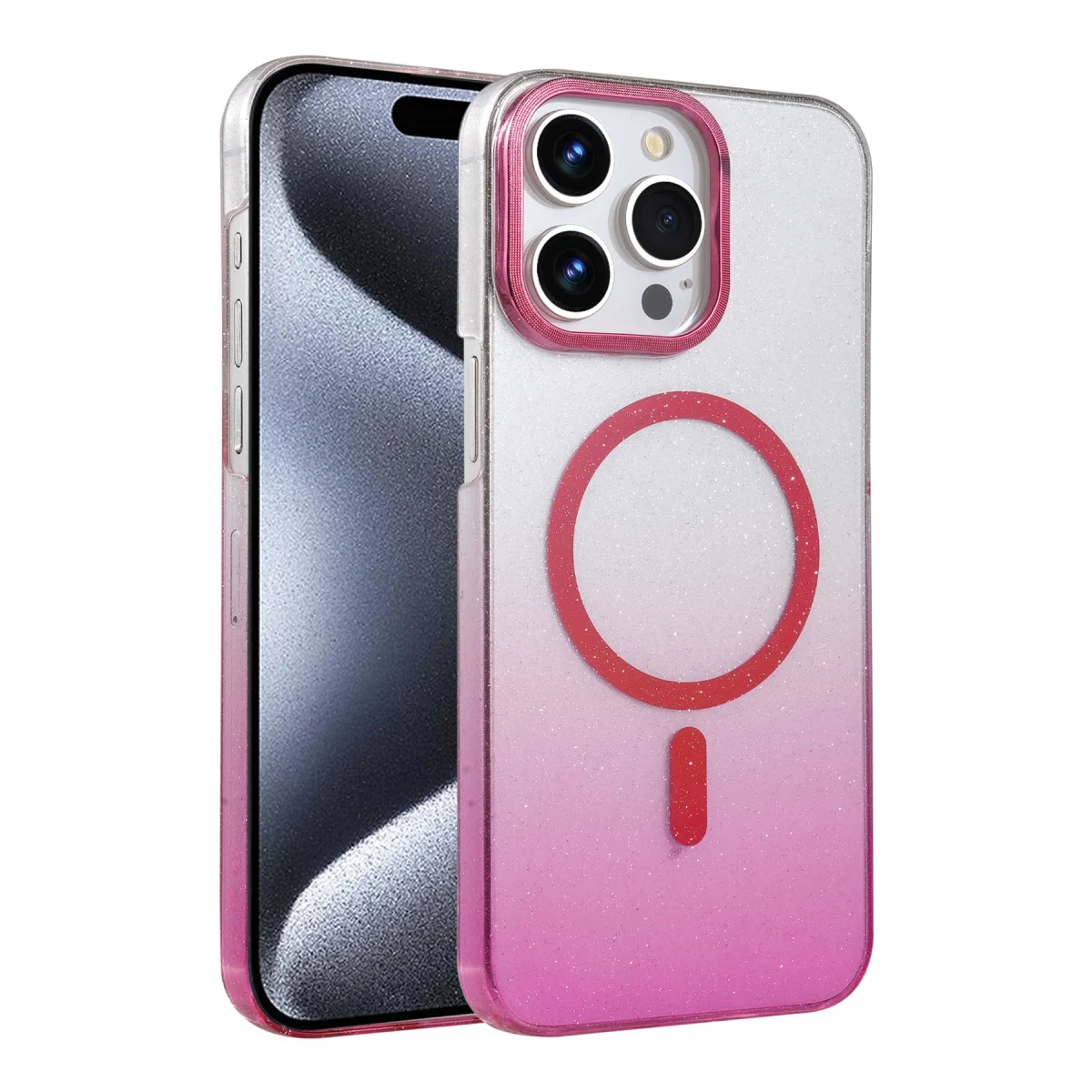 Apple iPhone 14 Pro Max Glossy Magsafe Kapak - Pembe