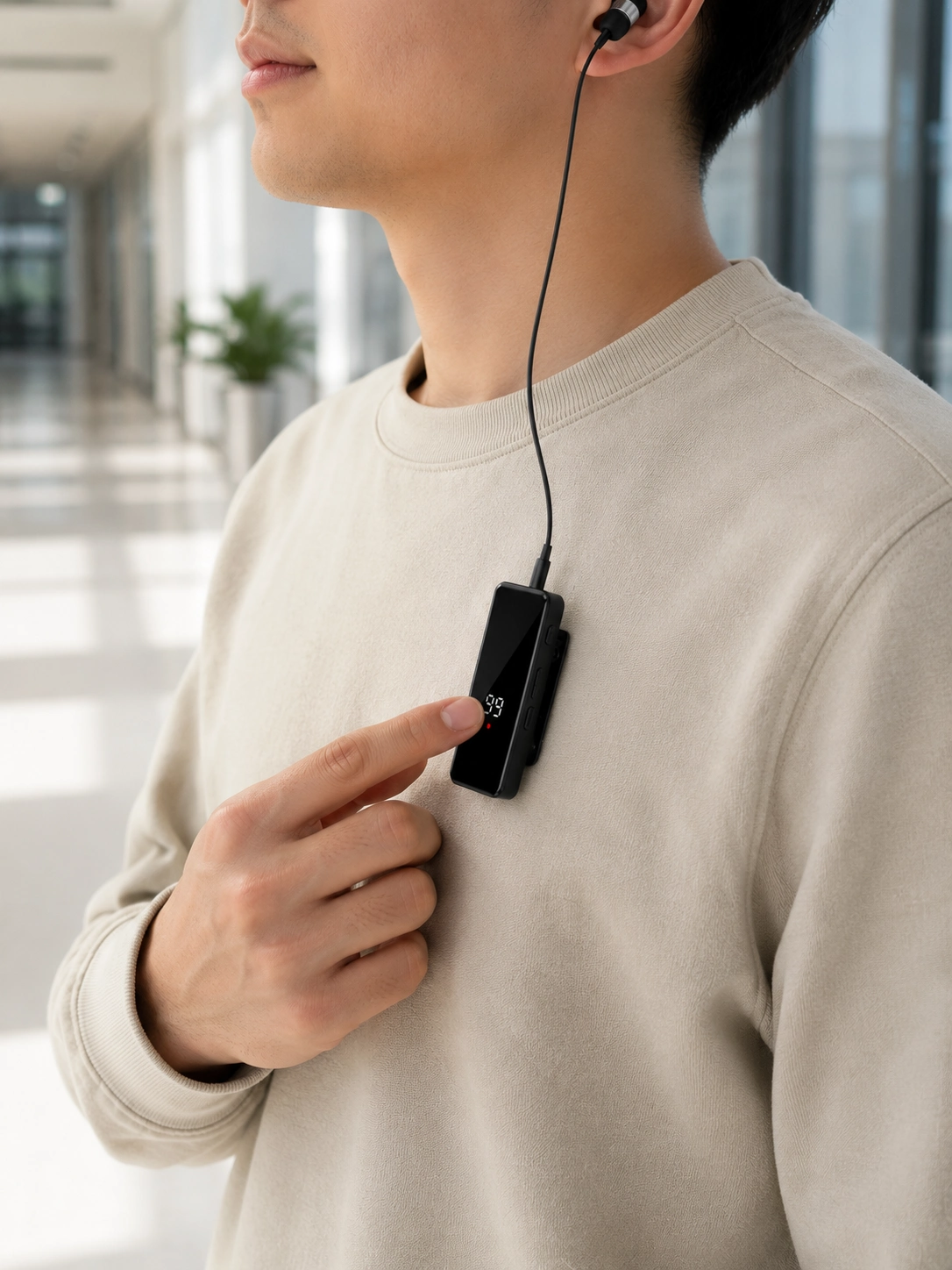 Kompakt Klipsli Bluetooth Kulaklık Tek Kulaklı Taşınabilir Cihaz