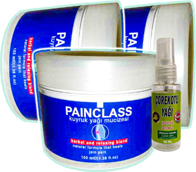 Painclass Kuyruk Yağı Kremi 3 Adet 100 ml + Çörek Otu Yağı Teskin Yağı 30 ml
