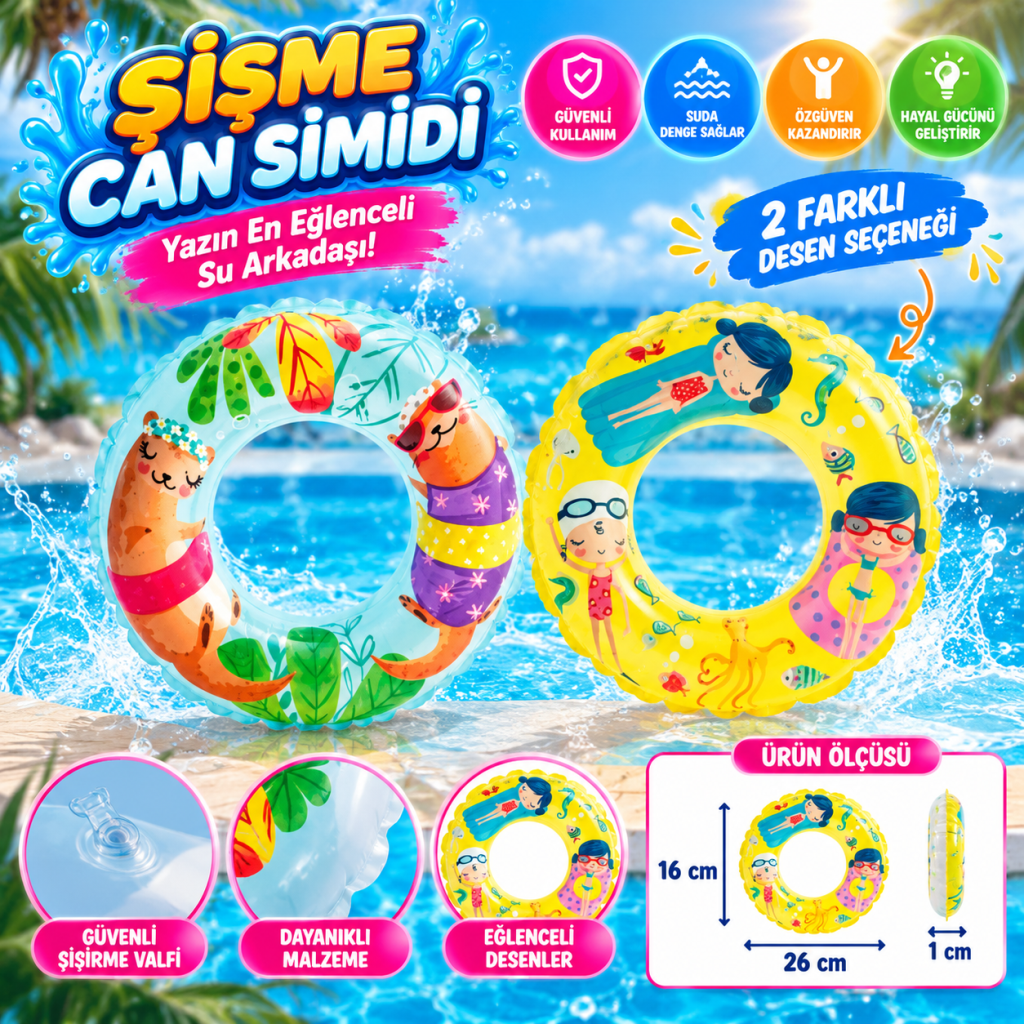 IS59242 Şeffaf Baskılı Simit 61 cm