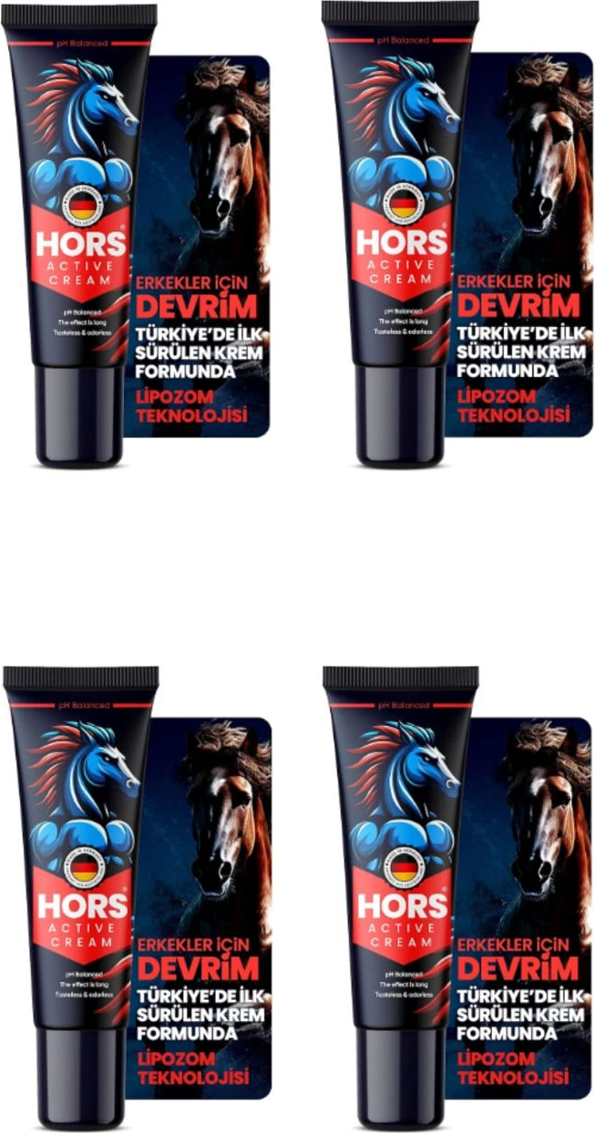 Hors Active Cream Erkeklere Özel Ürünü 50 ml 4 Adet
