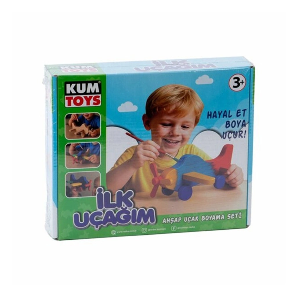 Ahşap Boyama Seti 1 Adet İlk Uçağım