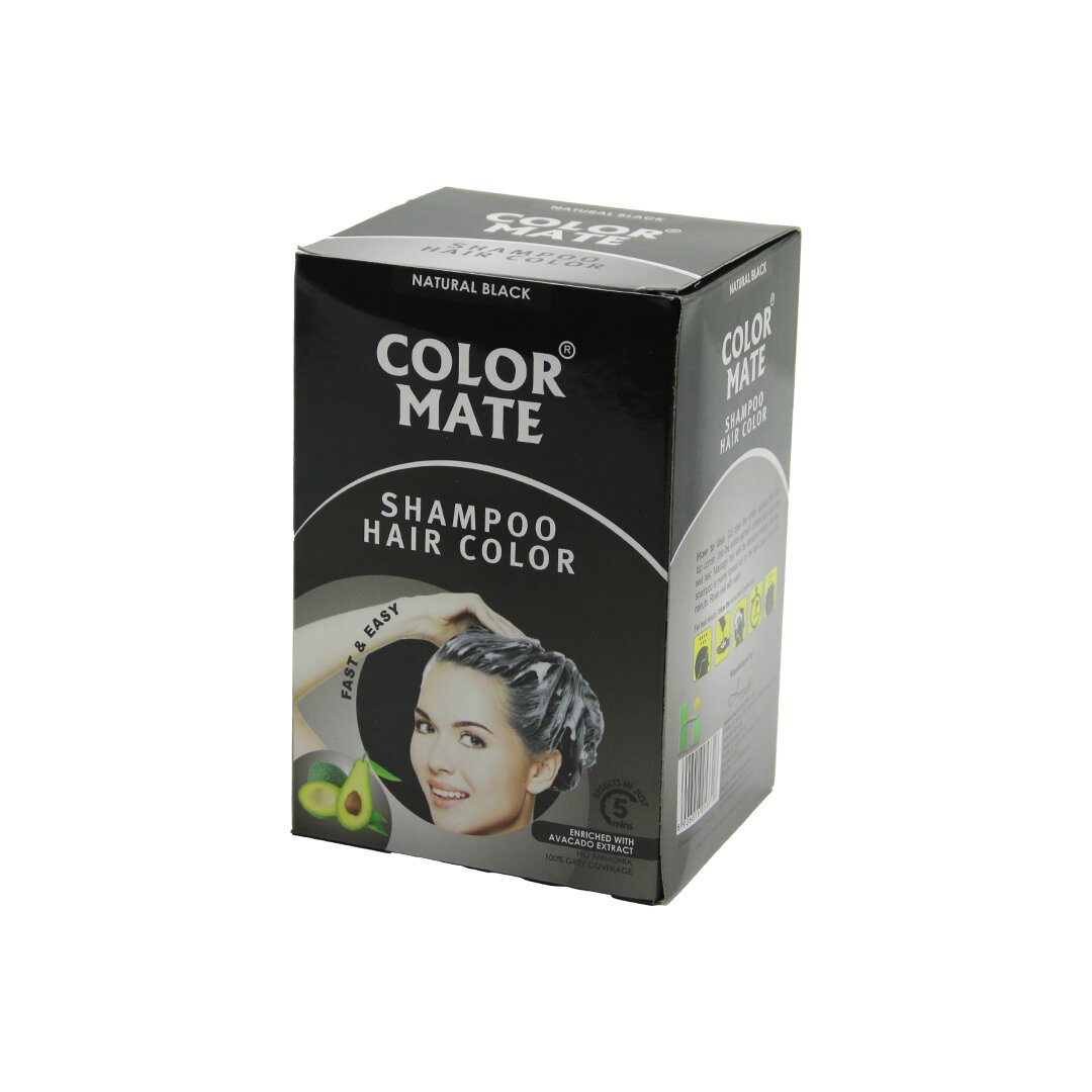 Color Mate 10PCS Siyah Saç Boyama Şampuanı