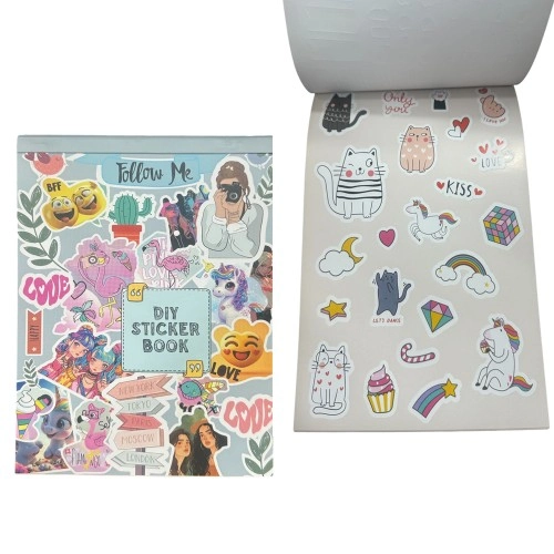 Eğlenceli Sticker Defter 14 cm Çocuklar ve Yetişkinler İçin