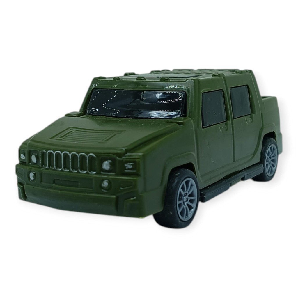 Çek Bırak Arabalar 10 Cm - Yeşil Çift Kabin Pick-Up