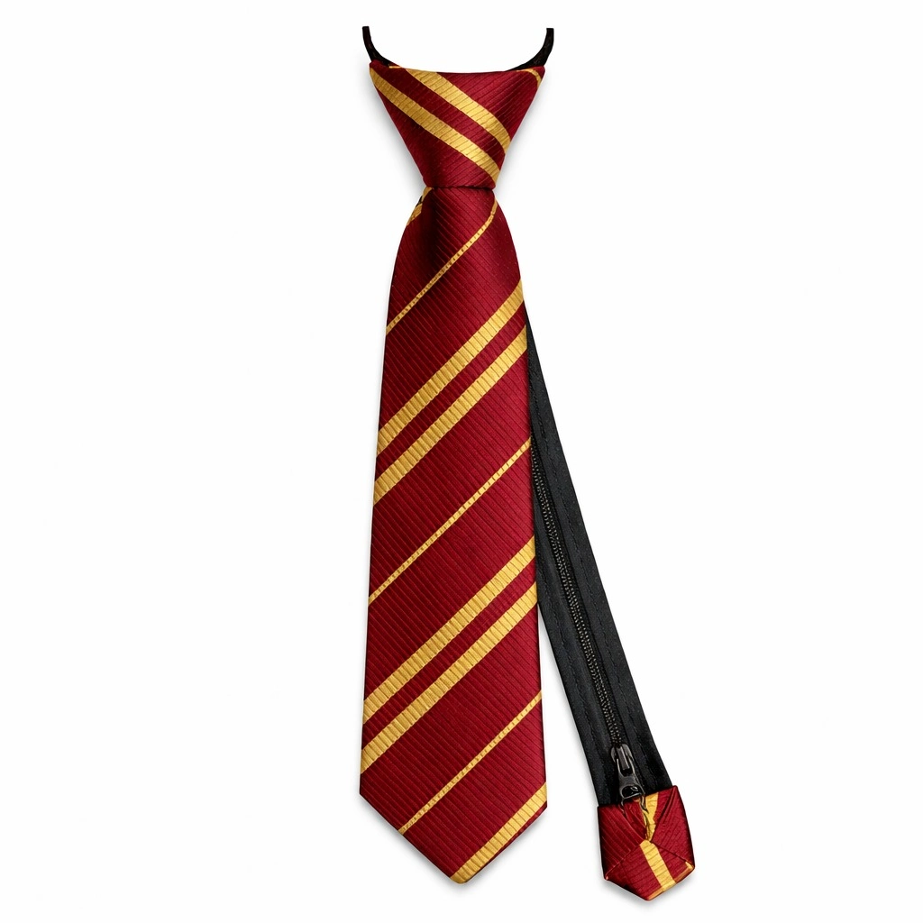 Gryffindor Temalı Fermuarlı Kravat 1 Adet Kostüm Aksesuarı
