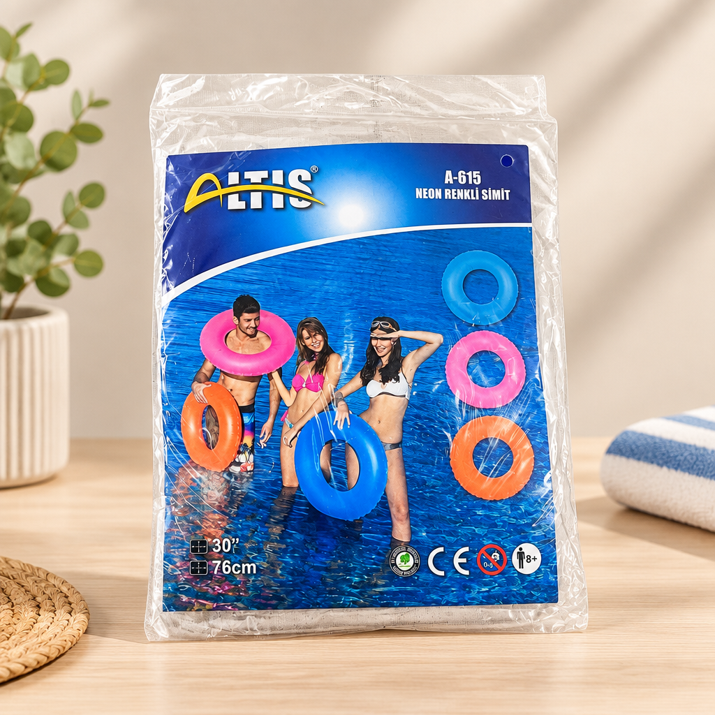 Neon Renkli Simit 71 cm