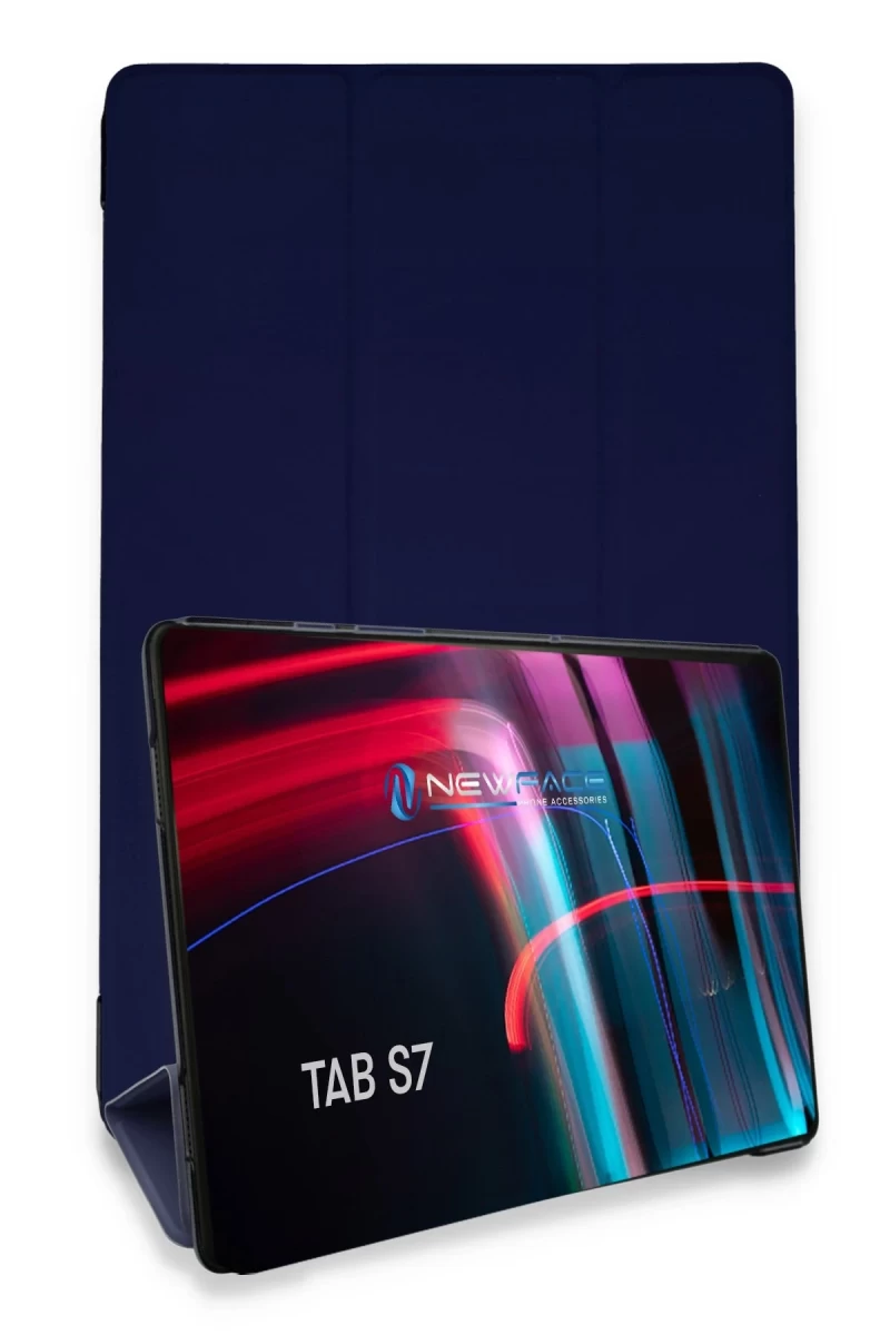 Samsung Galaxy T870 Tab S7 11 Kılıf Tablet Smart Kılıf - Lacivert