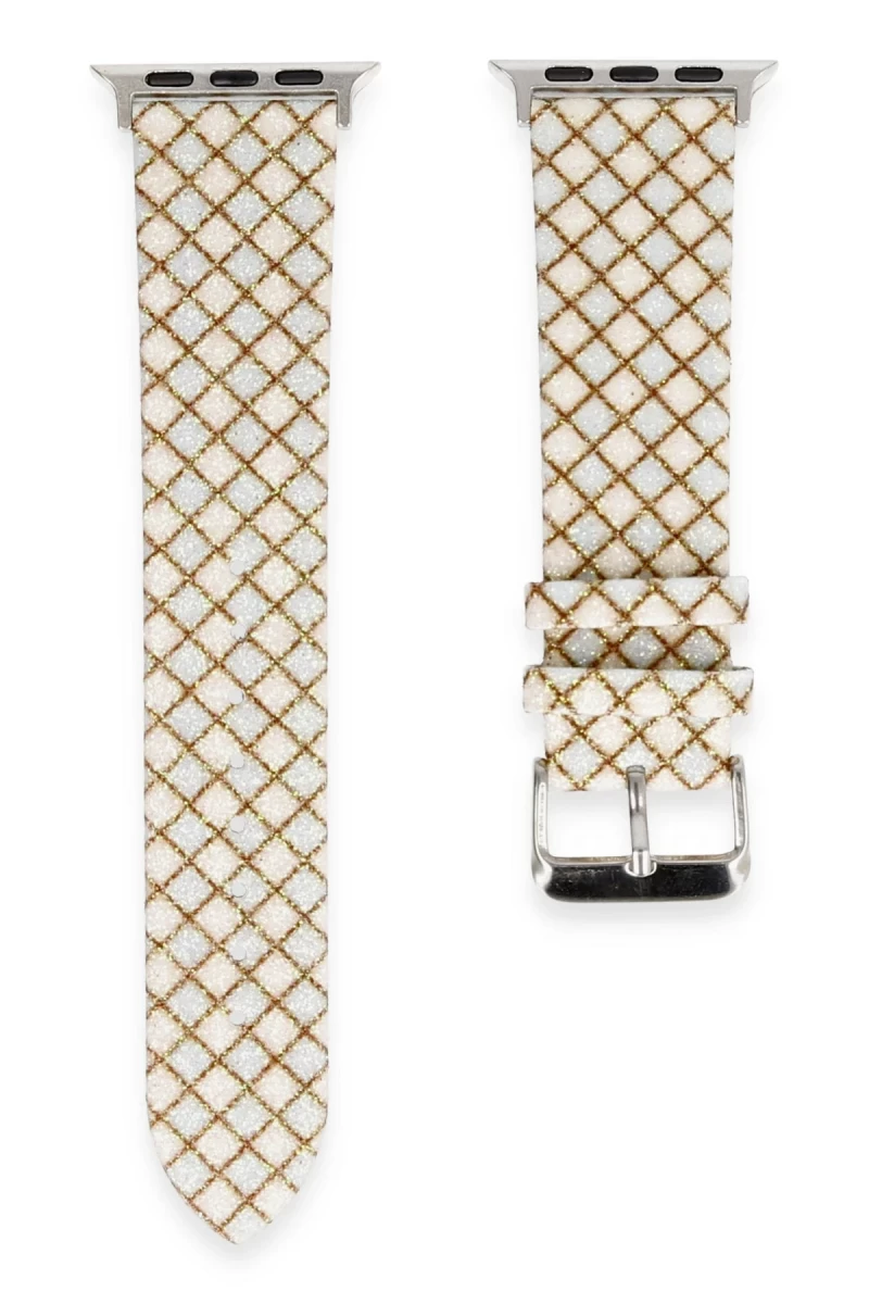 Apple Watch 42mm Uyumlu Karo Motif Kordon - Mavi