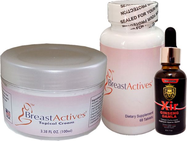 Breastactives 100 ml Krem + 60 Lı Caps Kadın Göğüsözel + Xir 30 ml Içecek