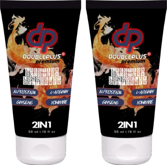 Doupleplus Erkekler Premium Masaj ve Bakım Jeli 50 ml x 2 Adet